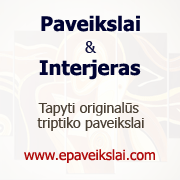 Paveikslai ir Interjeras, tapyti triptiko paveikslai