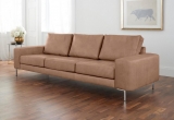 Minkšta sofa Nr164 smėlio spalvos natūrali oda