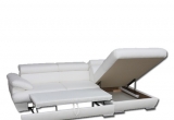 BELLA BX kampinė sofa su miegojimo mechanizmu ir dėže patalynei (Dirbtinė oda) 