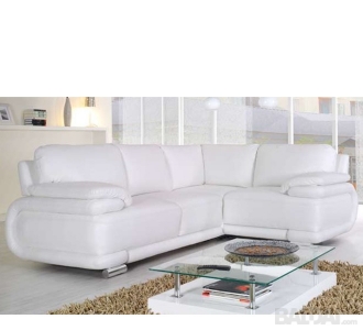 DAVOS kampinė sofa su miegojimo mechanizmu (Dirbtinė oda) 