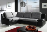 FENDI kampinė sofa su miegojimo mechanizmu (Kombin. oda ir gobelenas)