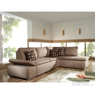 FORM kampinė sofa su miegojimo mechanizmu ir dėže patalynei (Gobelenas)