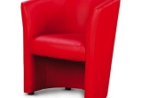 Fotelis PCL2-BP (Raudona dirbtinė oda) - LIKO 2 VNT.