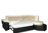 ROSSO MINI kampinė sofa su miegojimo mechanizmu (Dirbtinė oda) 