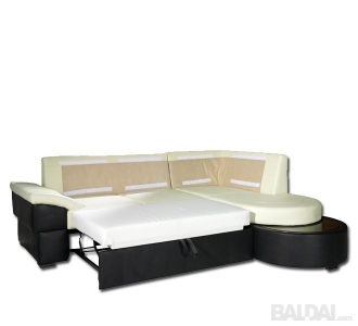 ROSSO MINI kampinė sofa su miegojimo mechanizmu (Dirbtinė oda) 